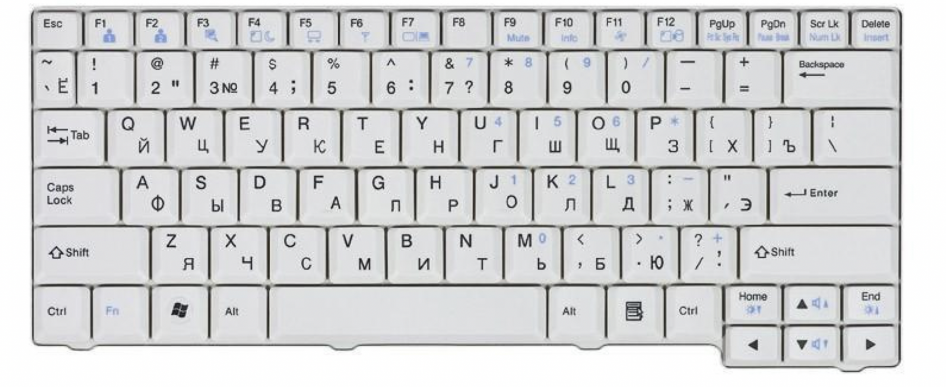 Клавиатура LG E200 белая, OEM