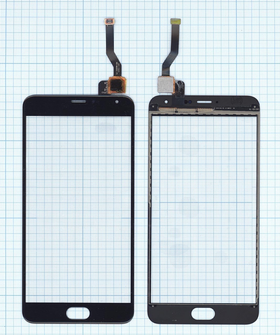 Сенсорное стекло (тачскрин) для Meizu Metal черное