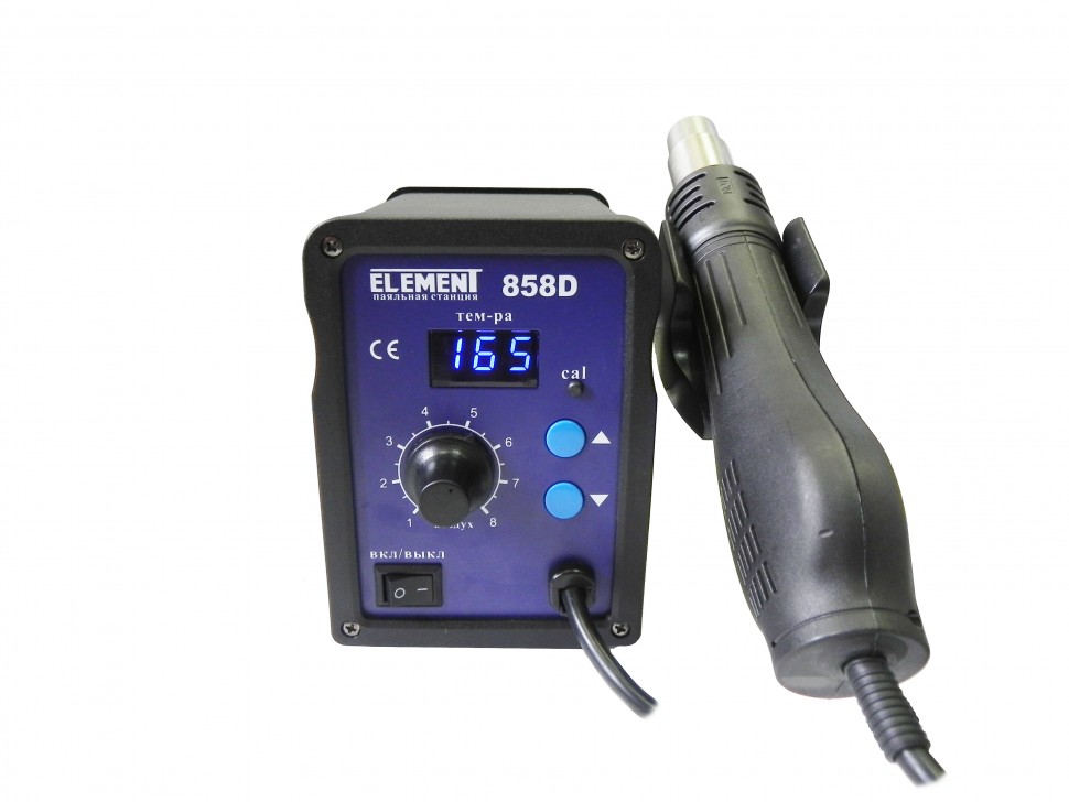 Паяльный фен ELEMENT 858D. Цифровая индикация.