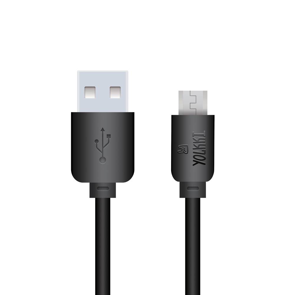 Кабель USB - micro USB YOLKKI Standart 01 черный (1м) /max 1,0A/