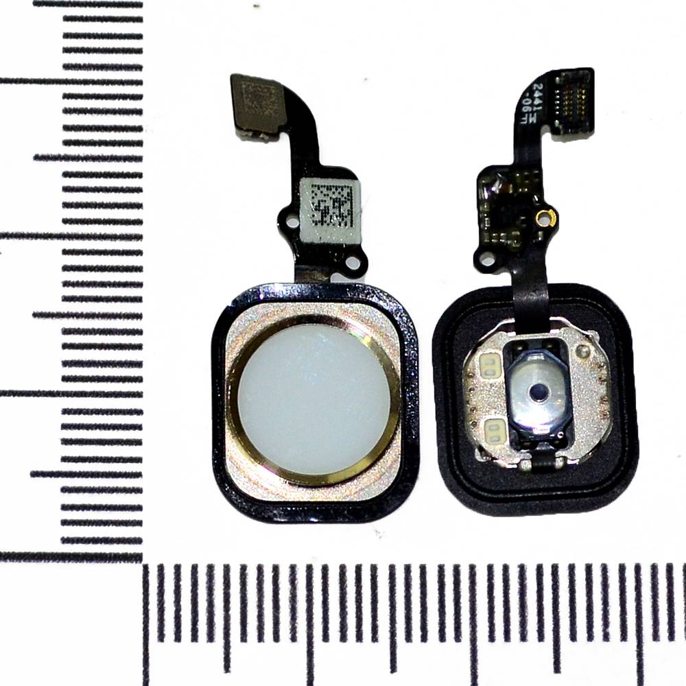 Механизм кнопки HOME iPhone 6/6 Plus с толкателем и шлейфом золото orig Factory