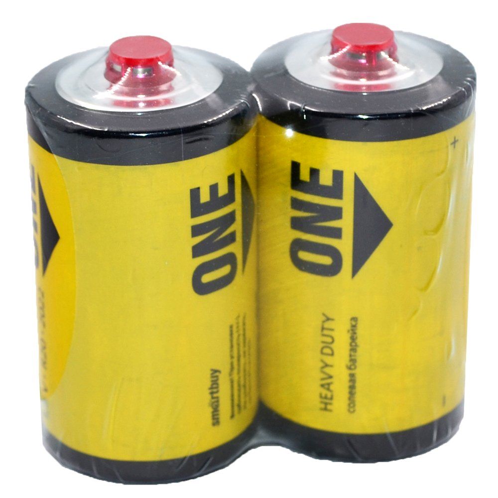 Батарейка солевая SmartBuy One R20 (в пленке/2шт)