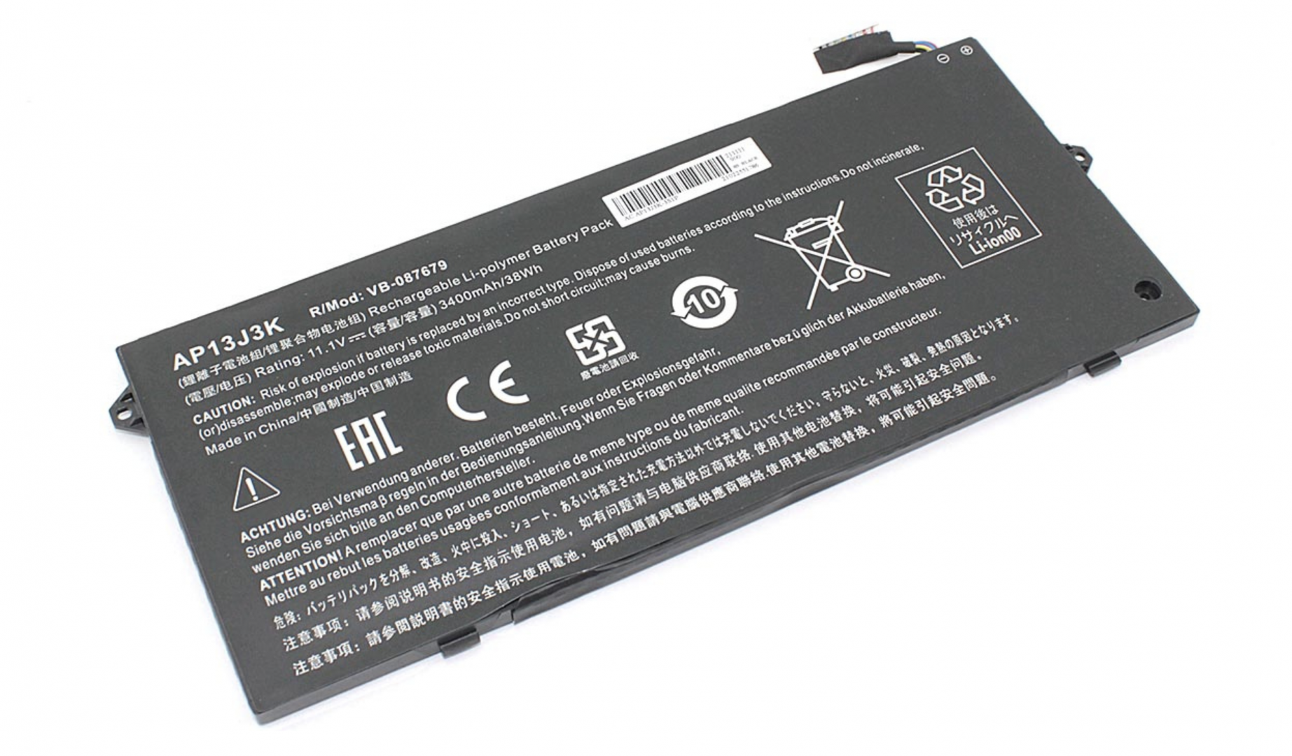 Аккумулятор Acer Chromebook C720P-29554G01aii 11.1V, 3400mAh, OEM