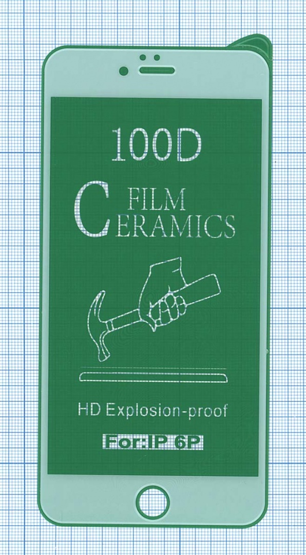 Керамическая пленка (стекло) для Iphone 6/ 6S plus белая