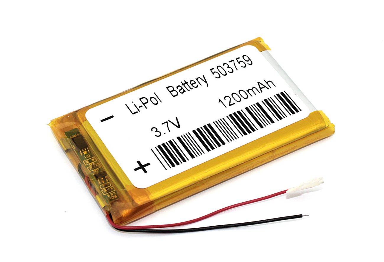 Аккумулятор Li-Pol (батарея) 5*37*59мм 2pin 3.7V/1200mAh