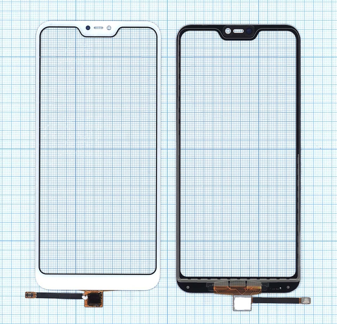 Сенсорное стекло (тачскрин) для Xiaomi Redmi 6 Pro /Mi A2 Lite белое