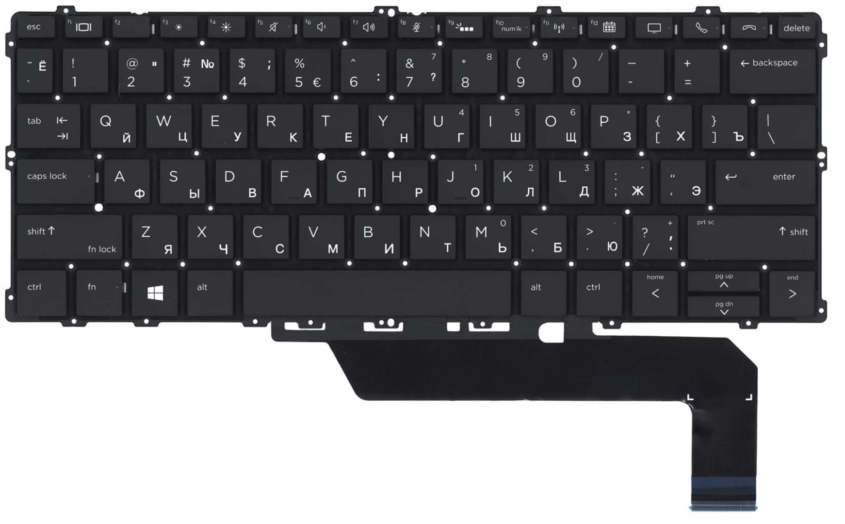 Клавиатура HP EliteBook x360 1030 G3 с подсветкой, OEM