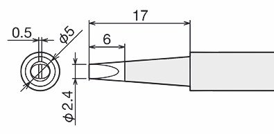 Жало для паяльника Goot PX-60RT-2.4D