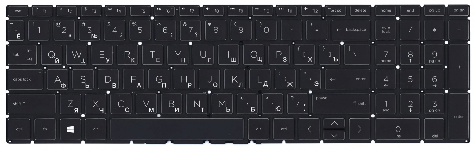 Клавиатура HP 250 G7 255 G7 256 G7 с подсветкой