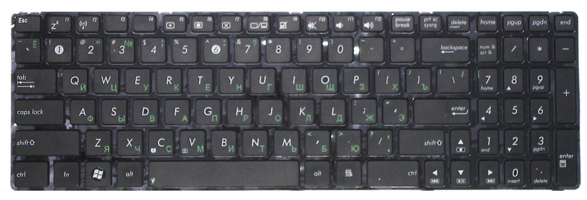 Клавиатура ASUS K54C с рамкой, OEM