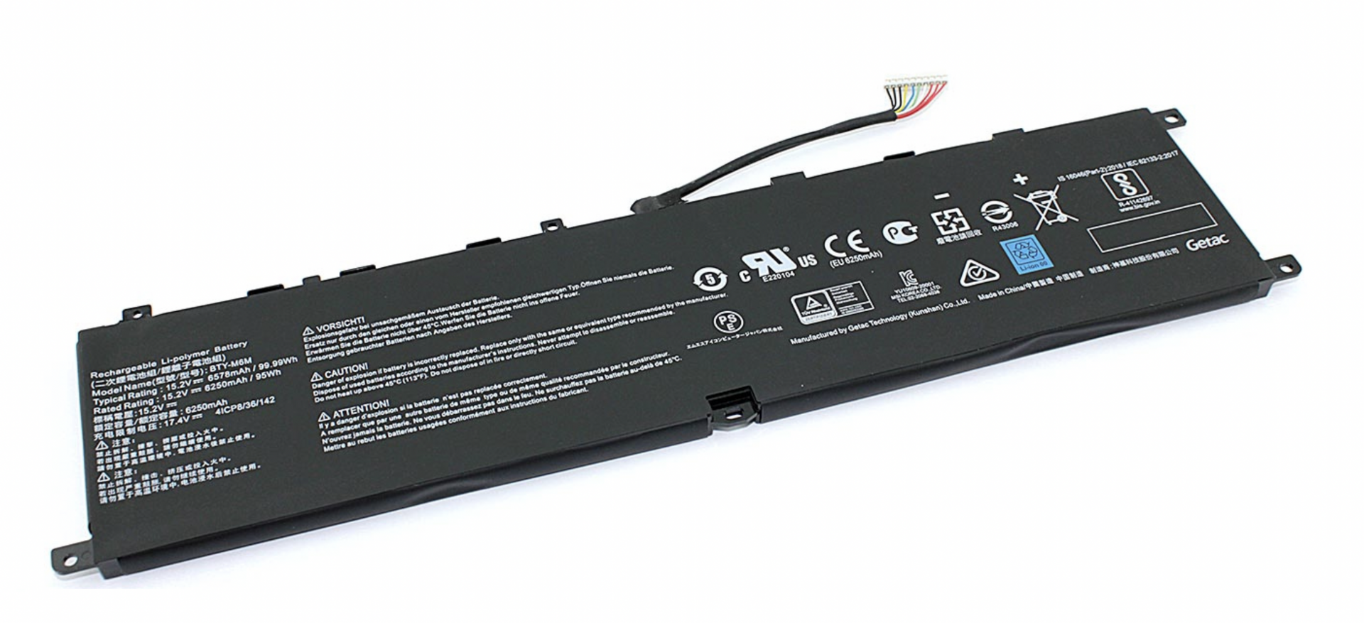 Аккумулятор MSI Creator 15 A10SFT-046BE 15.2V, 6578mAh, OEM