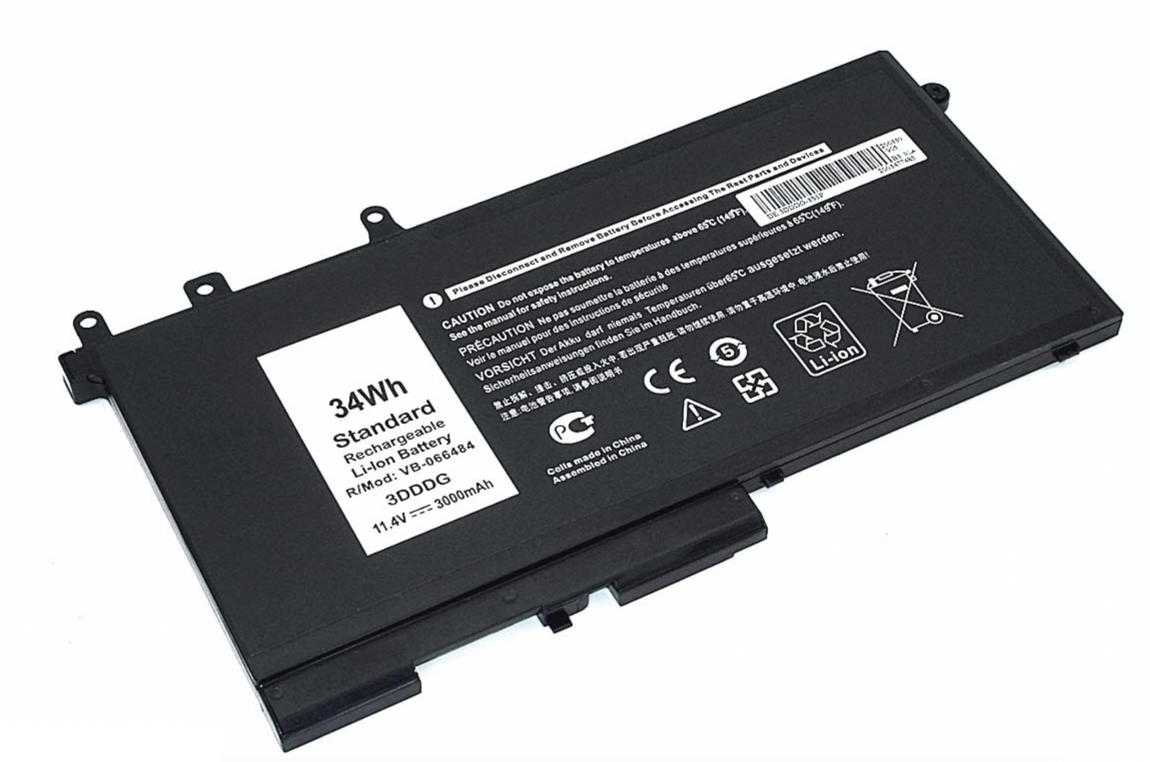 Аккумулятор DELL Latitude E5580 11.4V, 3000mAh, OEM