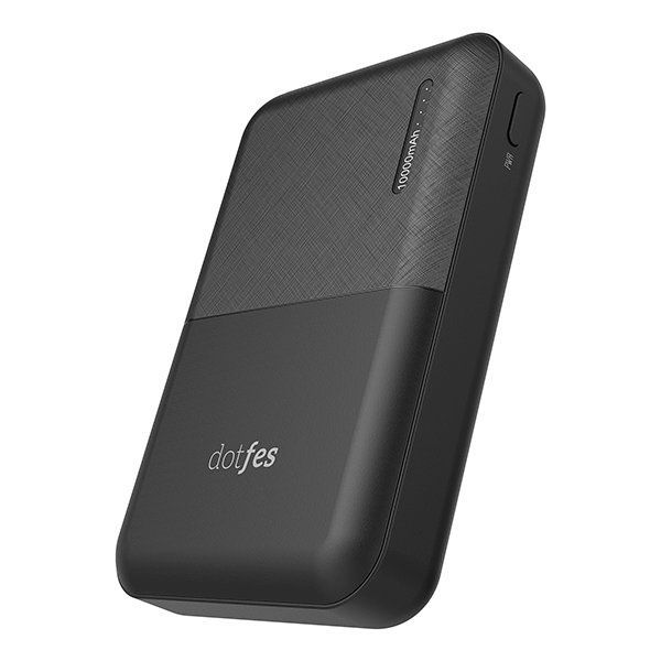Power Bank 10000mA DOTFES D05 (2 USB выхода 1A/2,1A) черный