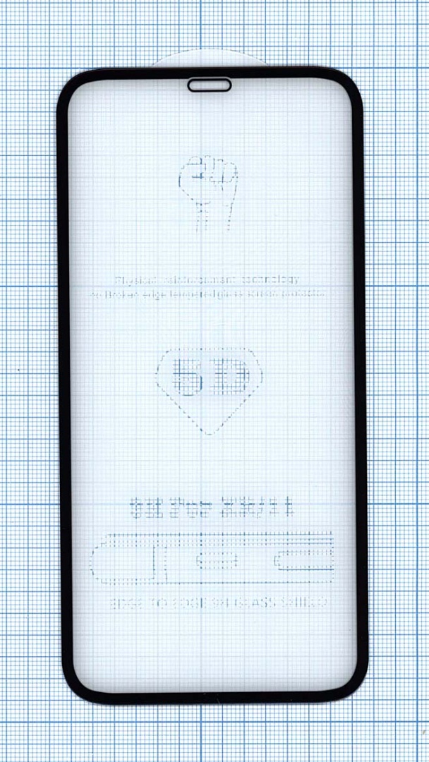 Защитное стекло 4D для Apple iPhone XR черное