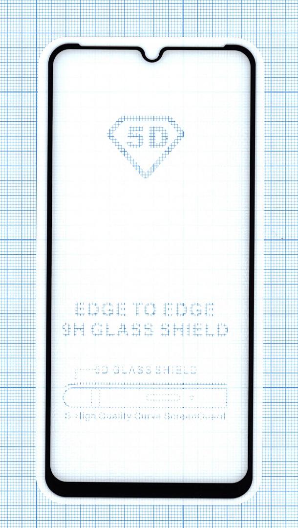 Защитное стекло "Полное покрытие" для Xiaomi Redmi Note 7 черное