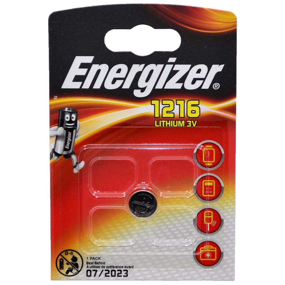 Элемент питания литиевый Energizer CR1216 (блистер/1шт)