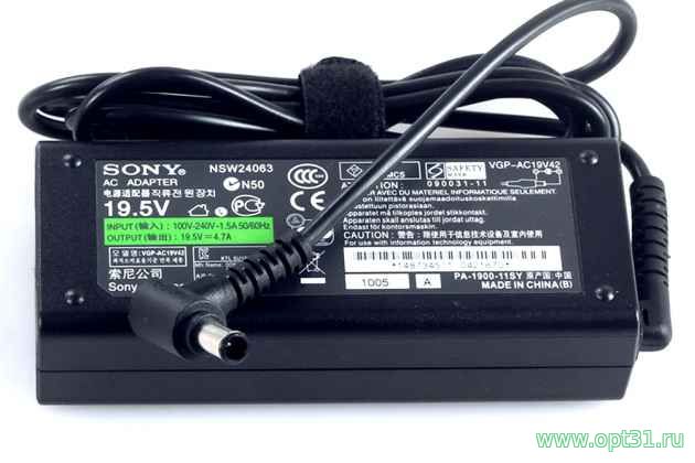 БЛОК ПИТАНИЯ ДЛЯ ТЕЛЕВИЗОРОВ SONY И LG 19.5V 3.05A 60W 6.5X4.4