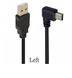 Кабель USB  Type A на Mini USB угол влево 1 м