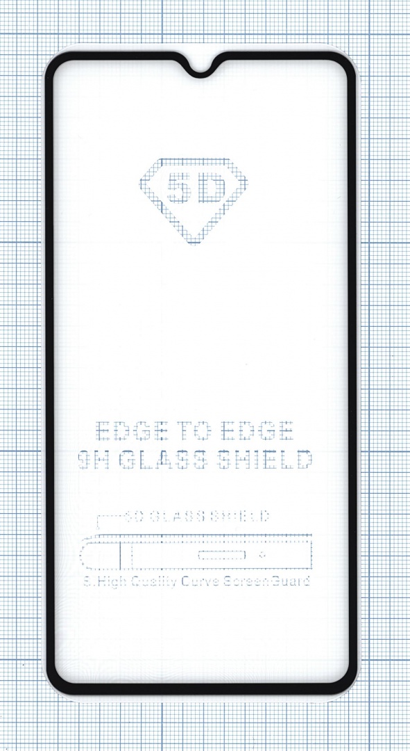 Защитное стекло "Полное покрытие" для Huawei Mate 20 черное