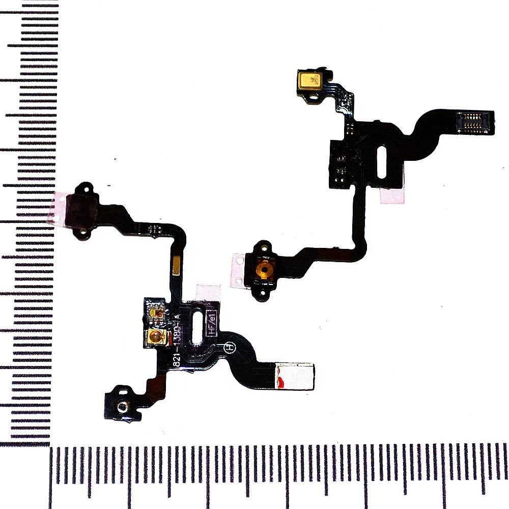 Шлейф iPhone 4 + светочувствительный элемент + микрофон + кн.вкл