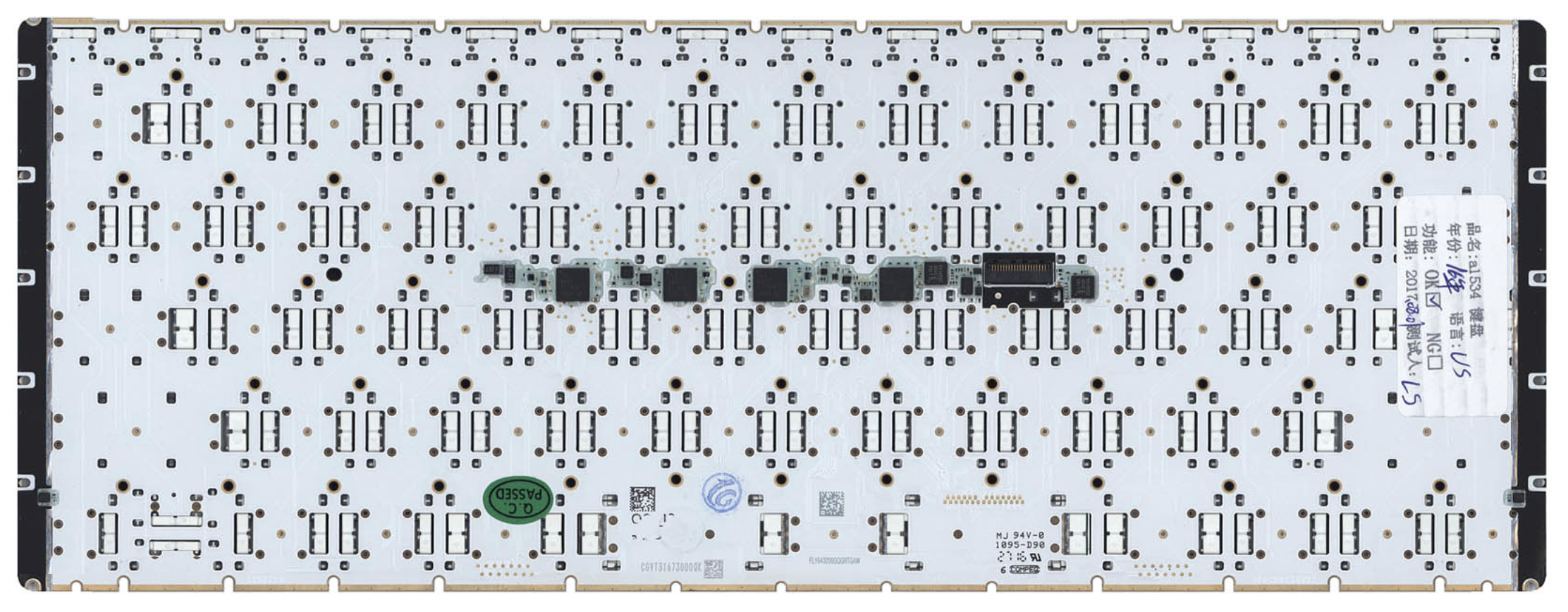 Клавиатура Apple MacBook 12" начало 2016 A1534 (MLH82LL/A) плоский Enter, OEM