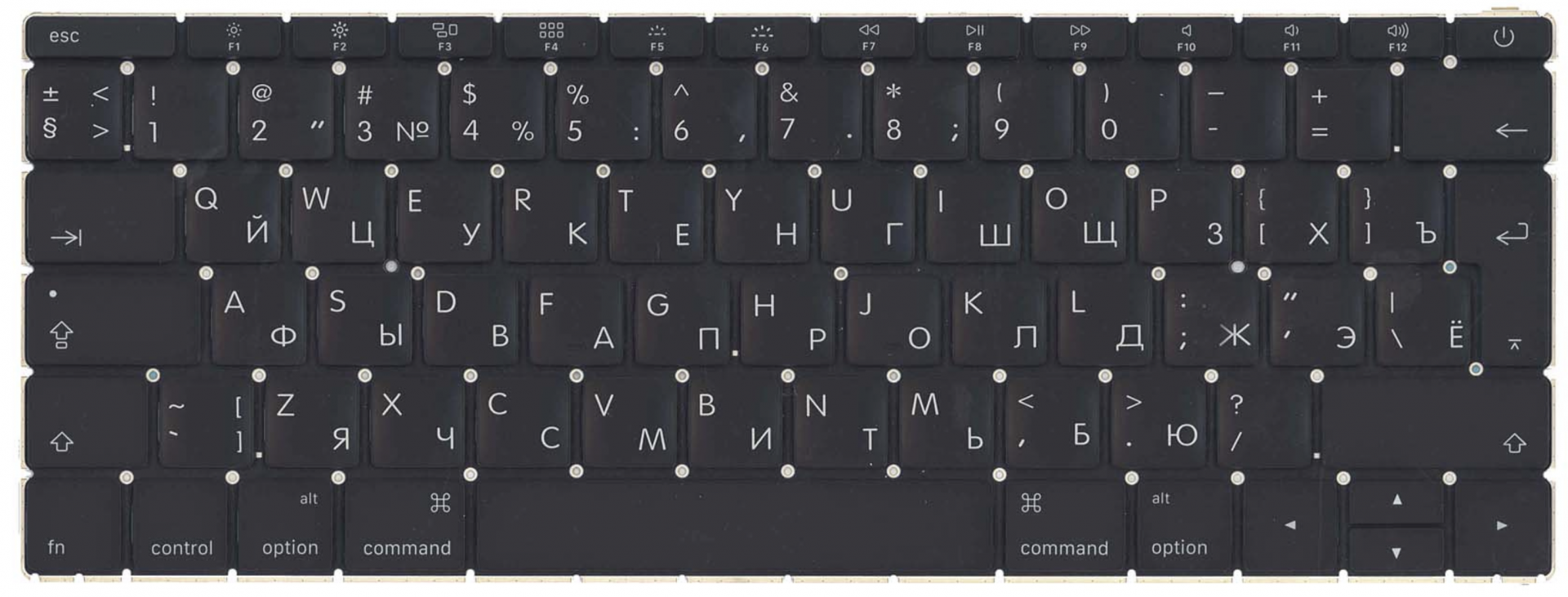 Клавиатура Apple MacBook 12" начало 2016 A1534 (MLH82LL/A) большой Enter, OEM