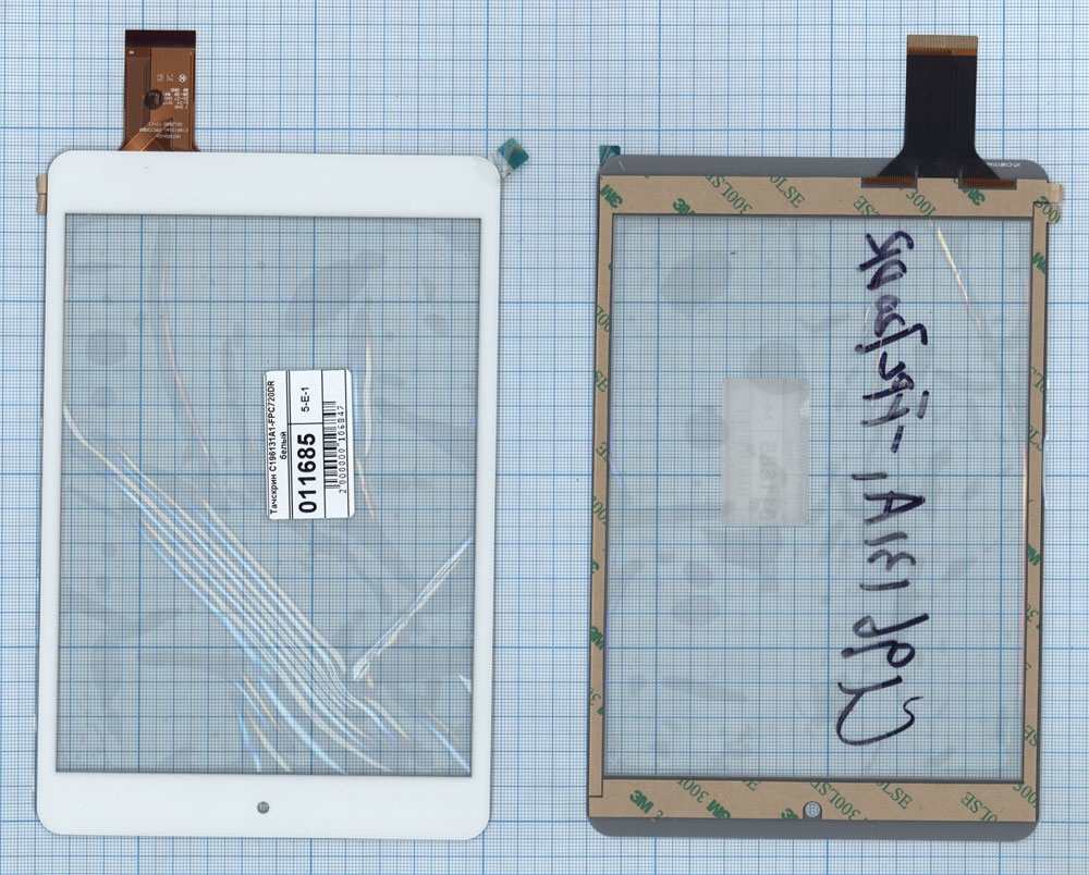 Сенсорное стекло (тачскрин) AINOL Advanced mini C196131A1-FPC720DR белое