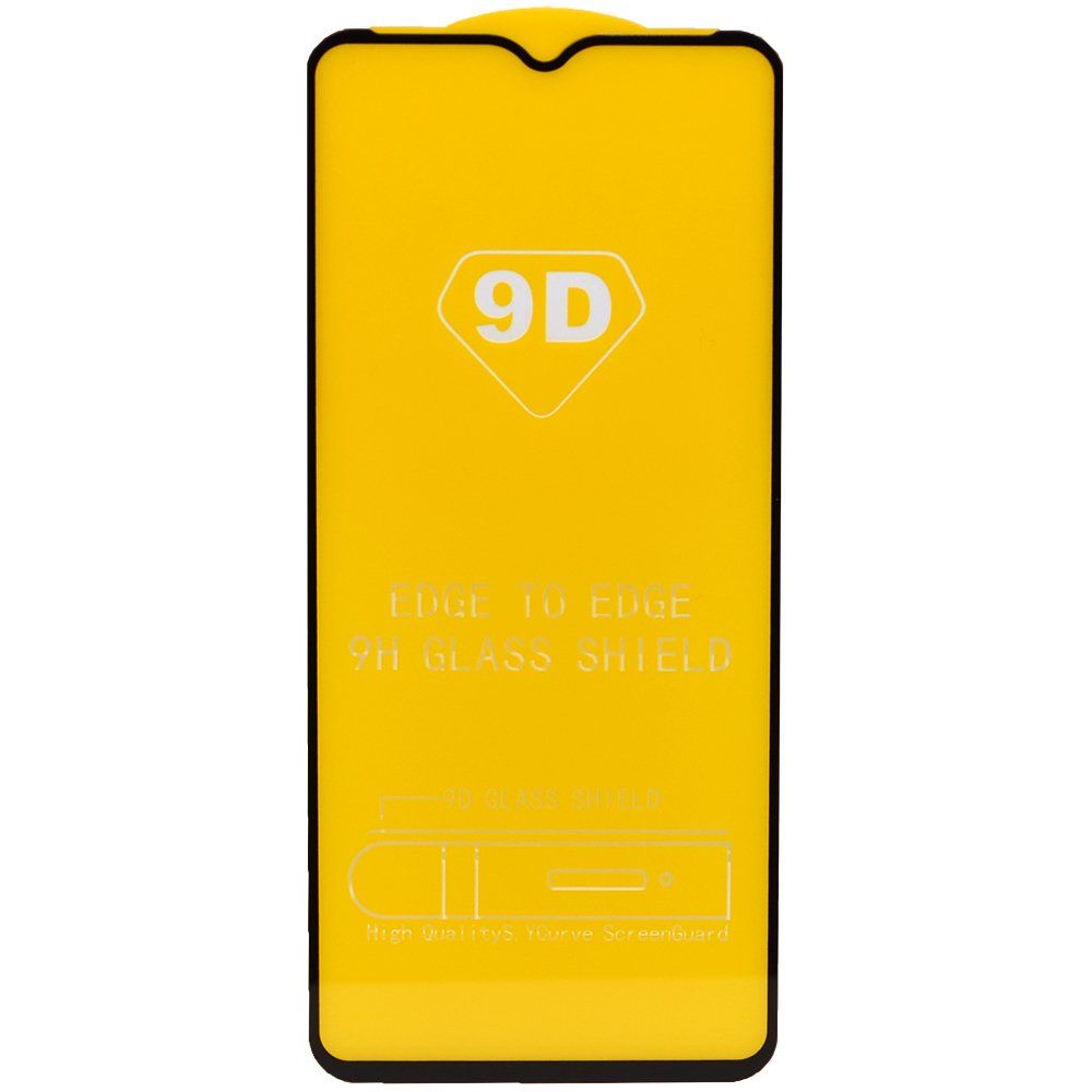 Защитное стекло Xiaomi Redmi9A/9C 2,5D Full Glue с рамкой черное /тех. пак/комплект 25шт/