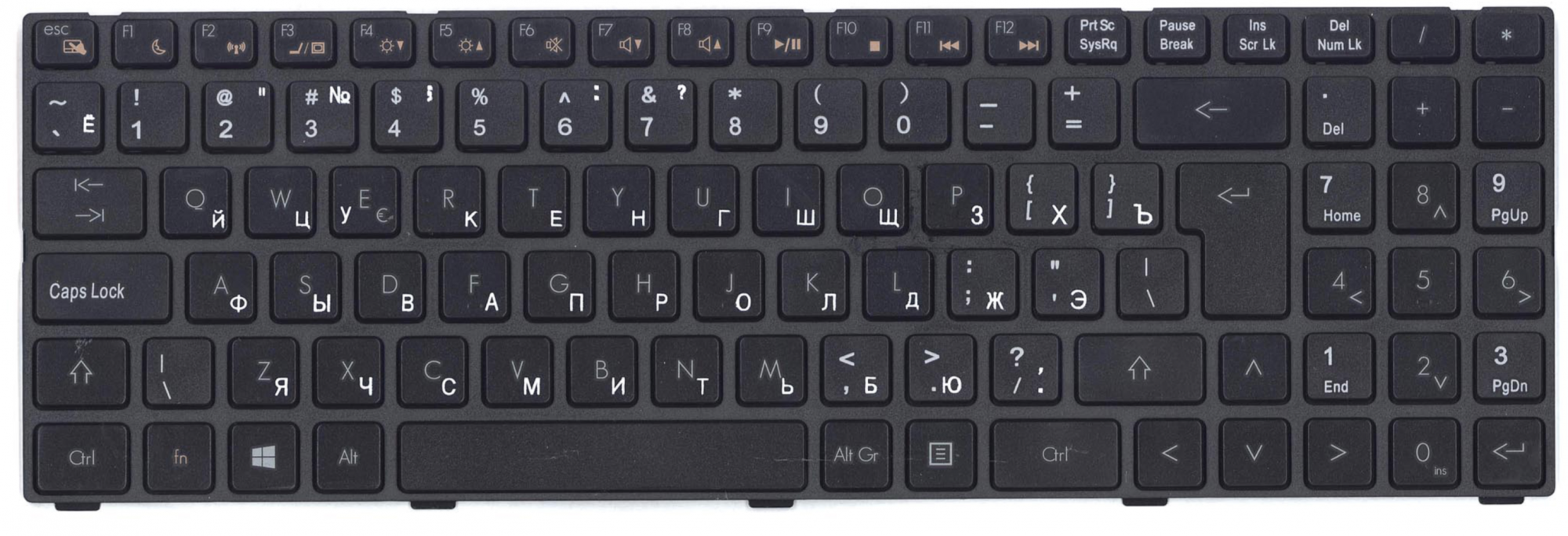 Клавиатура DNS 0158644 с рамкой, OEM