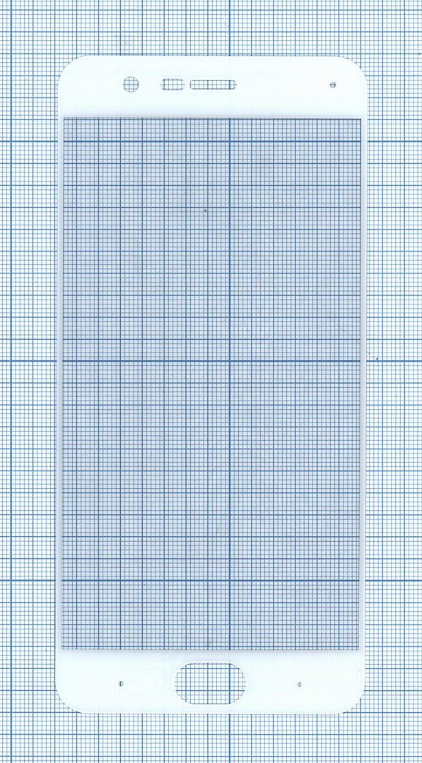 Защитное стекло "Полное покрытие" для Xiaomi Mi Note 3 белое