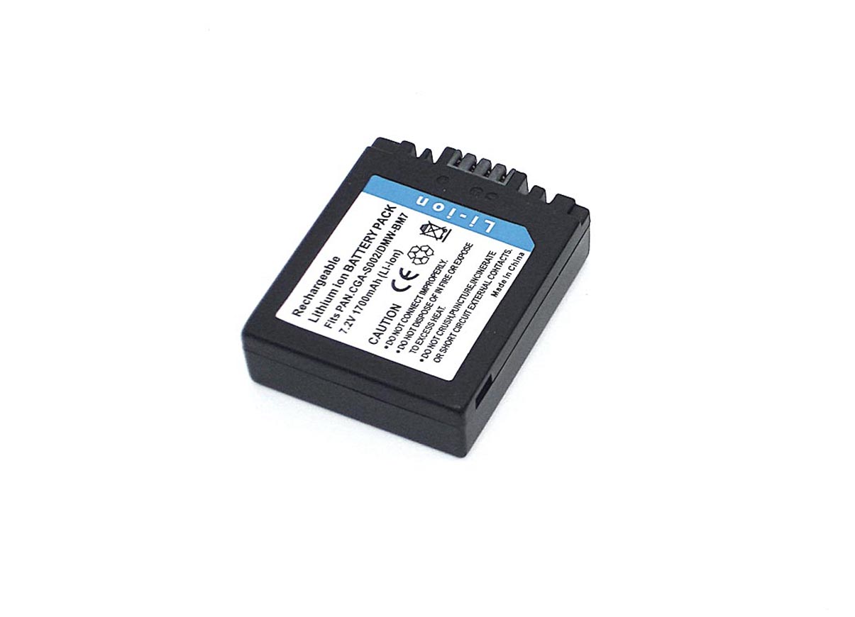 Аккумуляторная батарея для фотоаппарата Panasonic Lumix DMC-FZ1 (CGA-S002E) 7.2V 1400mAh