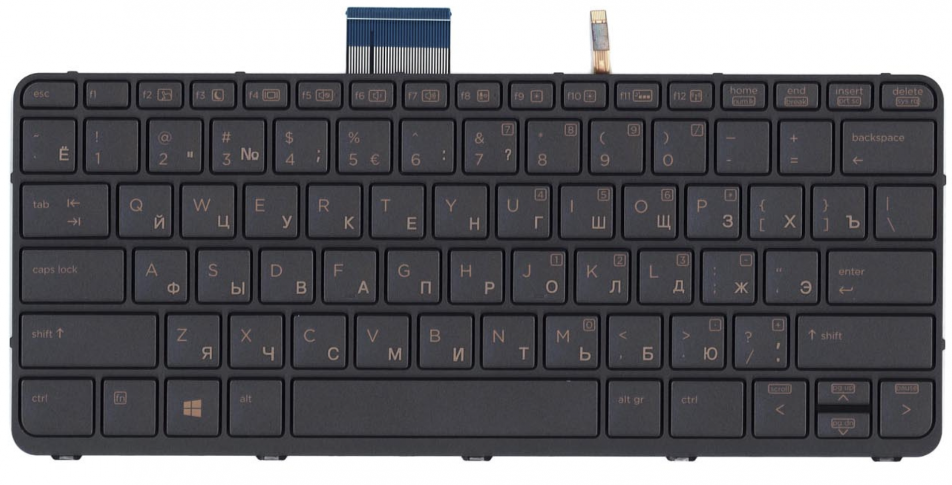 Клавиатура HP EliteBook Folio 1020 G1 с подсветкой, OEM