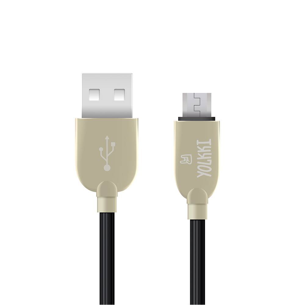 Кабель USB - micro USB YOLKKI Pro 01 NEW box черный (1м) /max 2,1A/