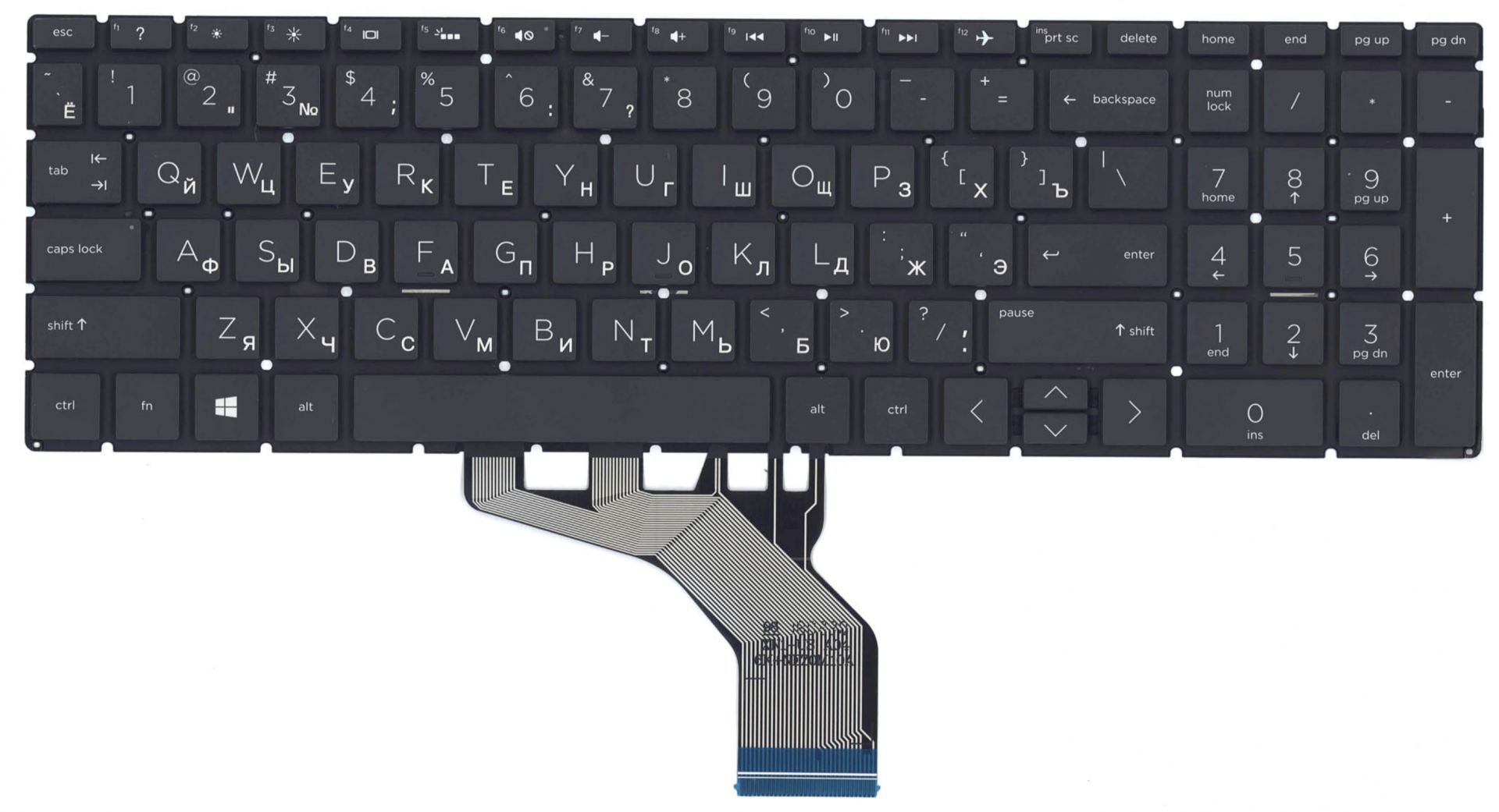 Клавиатура HP 15-db черная OEM