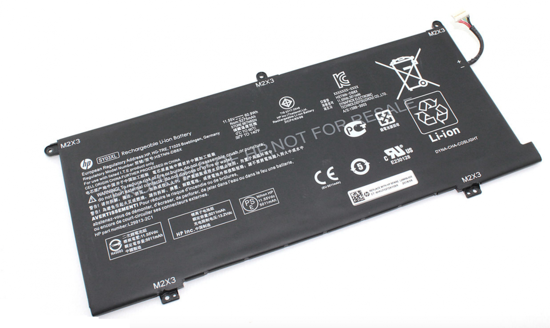 Аккумулятор HP Chromebook 14-DA 11.55V, 60.9Wh, Original