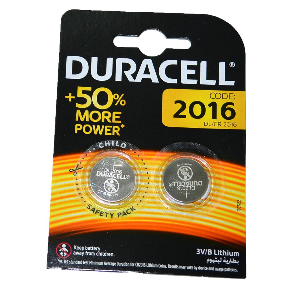 Элемент питания литиевый Duracell CR2016 (блистер/2шт)