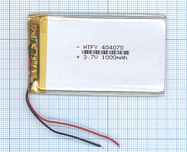 Аккумулятор Li-Pol (батарея) 4*40*70мм 2pin 3.7V/1000mAh