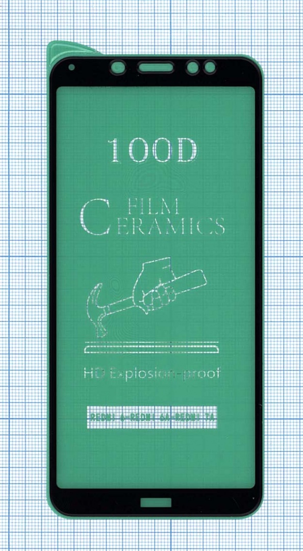 Керамическая пленка (стекло) для Xiaomi Redmi 7A черная