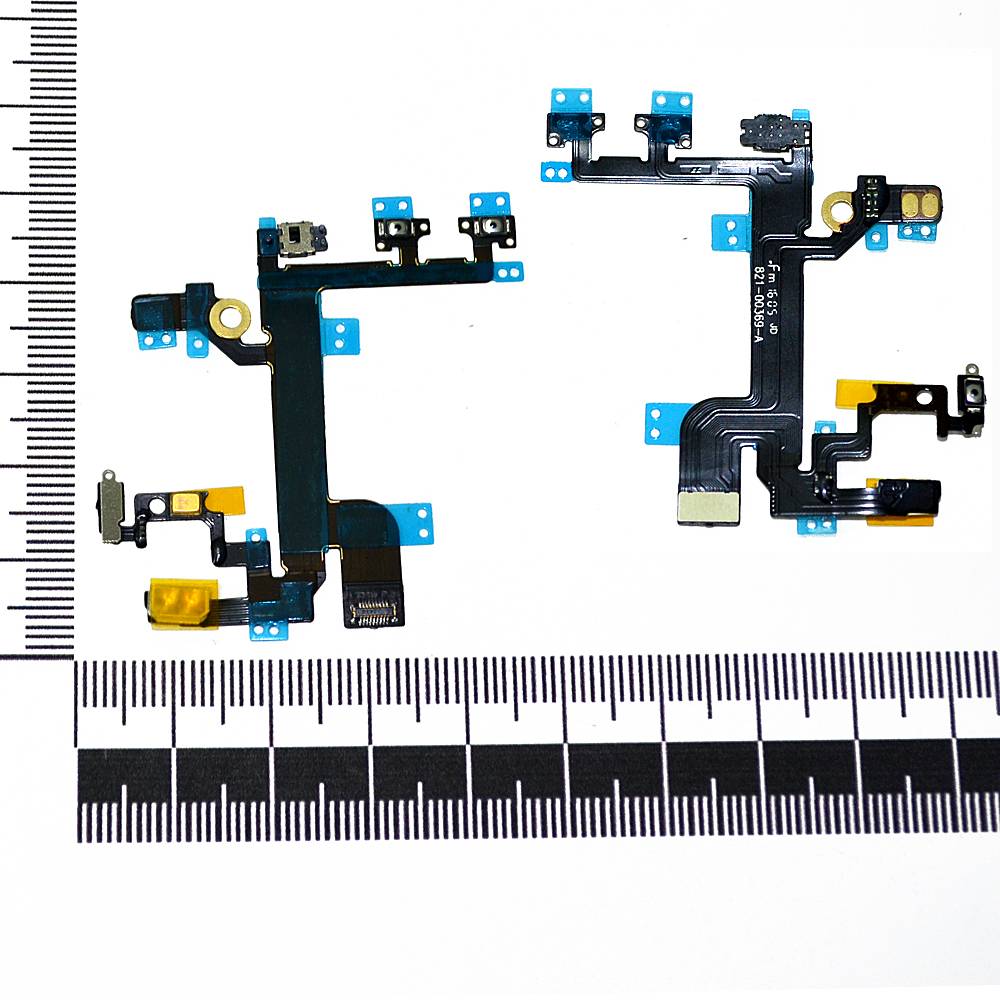 Шлейф iPhone SE + кнопка включения + кнопки громкости + микрофон +  вспышка