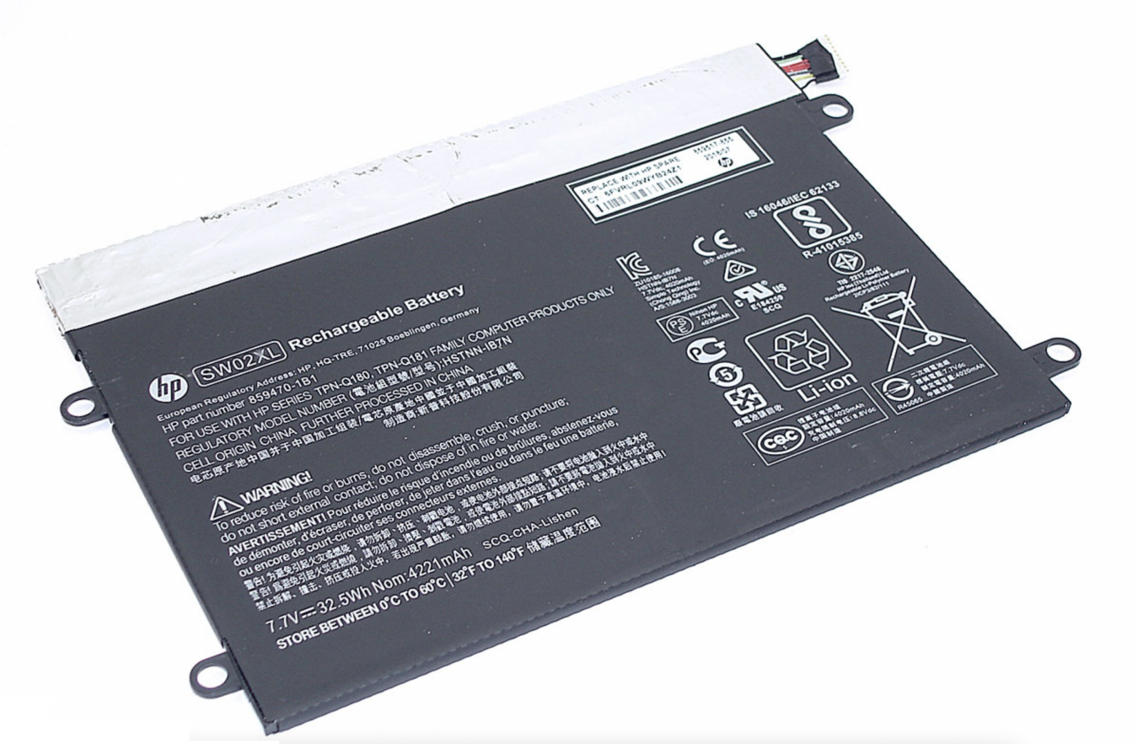 Аккумулятор HP Notebook x2 210 G2 7.7V, 32.5Wh, Original