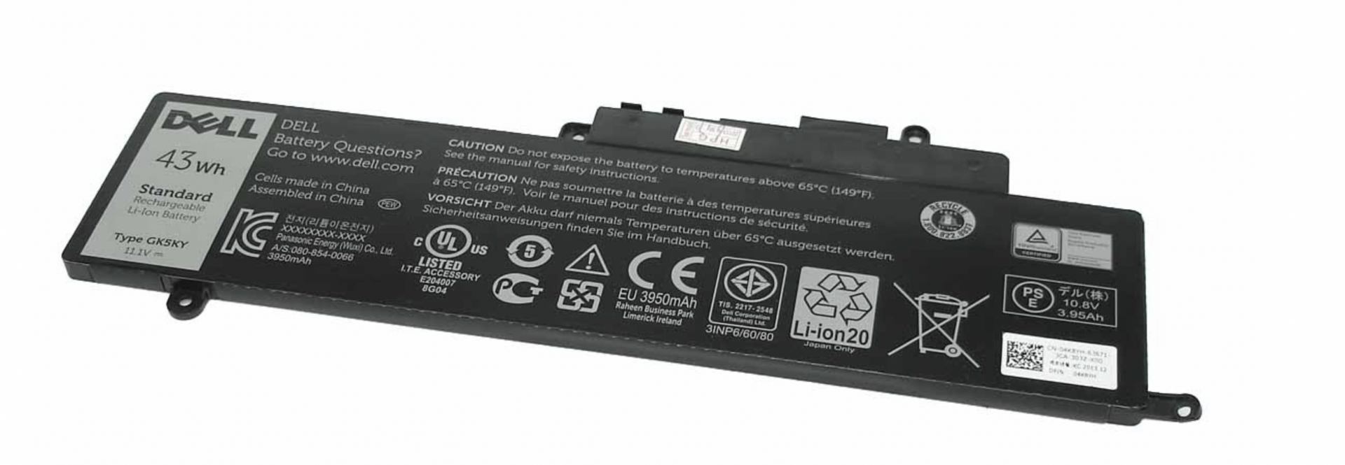 Аккумулятор Dell Inspiron 13-7347 11.1V, 43Wh, Original