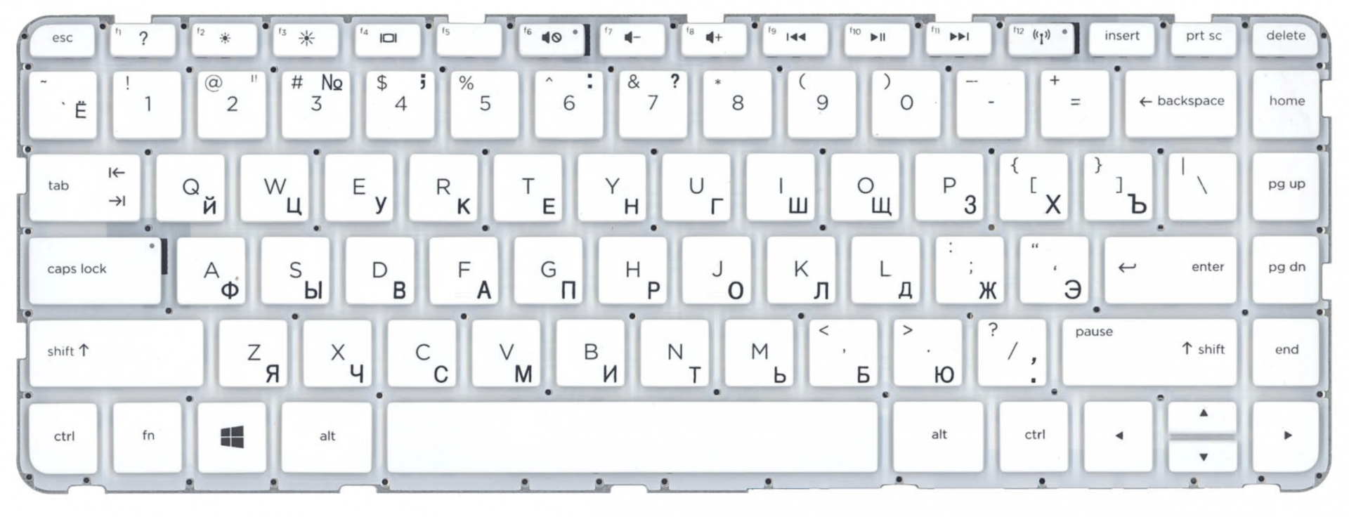 Клавиатура HP 248 G1 белая, без рамки, OEM