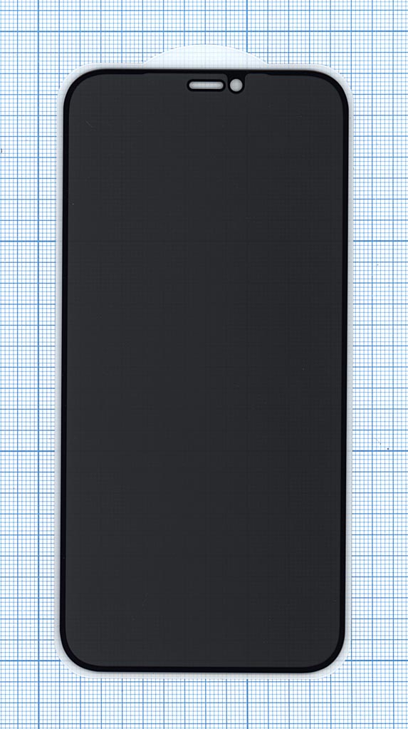 Защитное стекло Privacy "Анти-шпион" для iPhone 12 черное