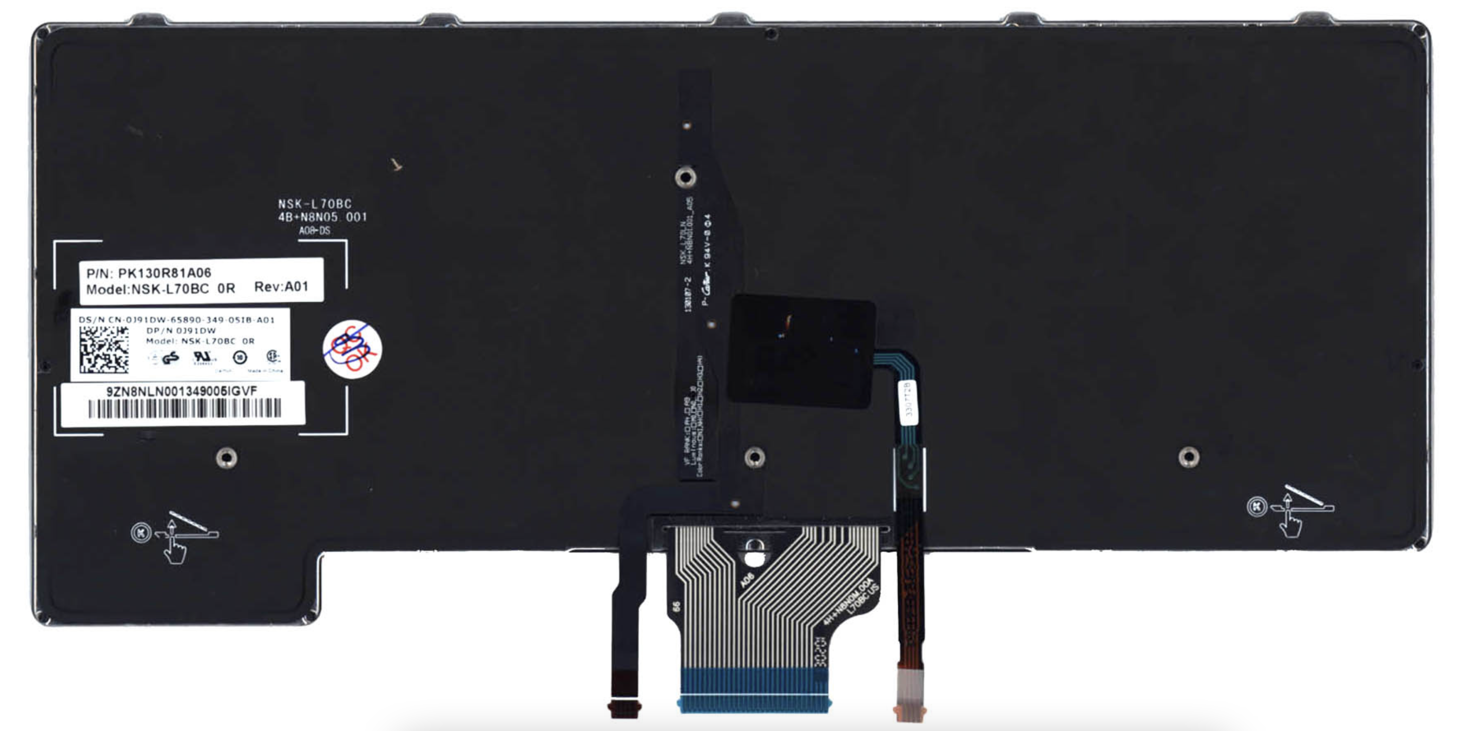 Клавиатура DELL Latitude E6430 с указателем, с подсветкой, OEM