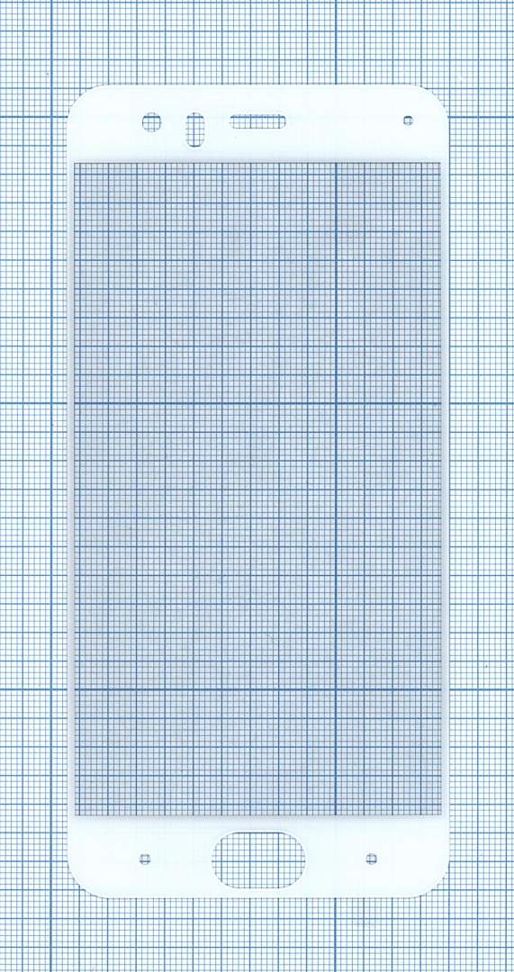 Защитное стекло "Полное покрытие" для Xiaomi Mi6 белое