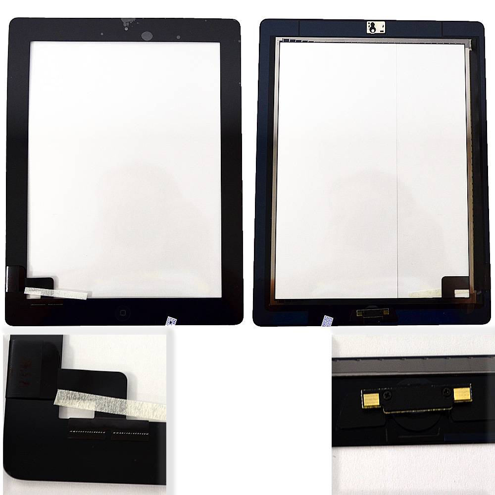 Тачскрин (Сенсор дисплея) iPad 2 + кнопка HOME черный