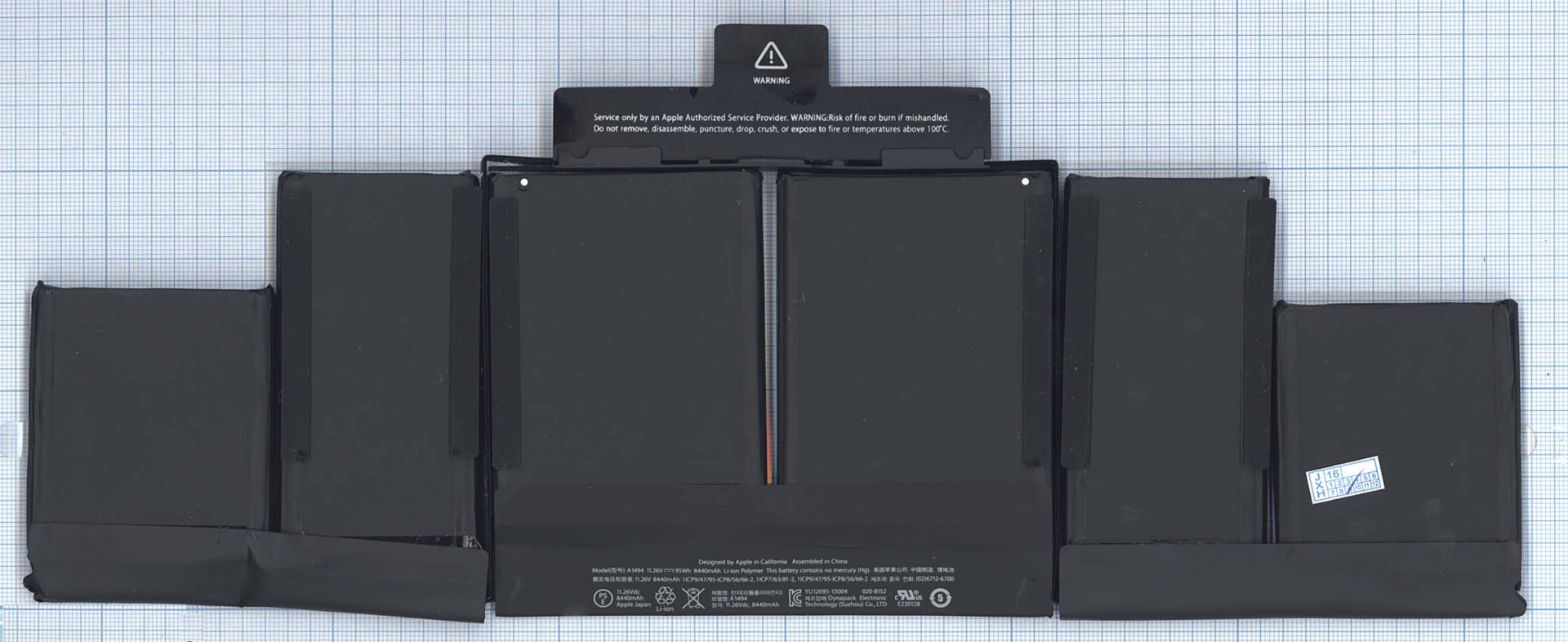 Аккумулятор Apple MacBook Pro Retina 15.4" середина 2014 A1398 (MGXA2LL/A) 11.25V, 95Wh, Original