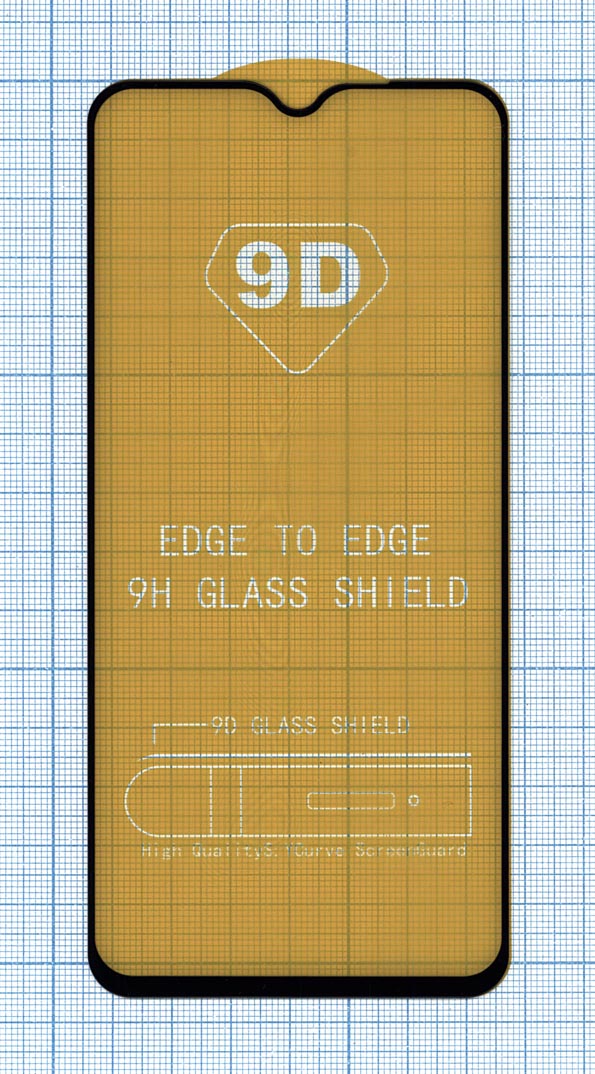 Защитное стекло "Полное покрытие" для Xiaomi Redmi 9T черное