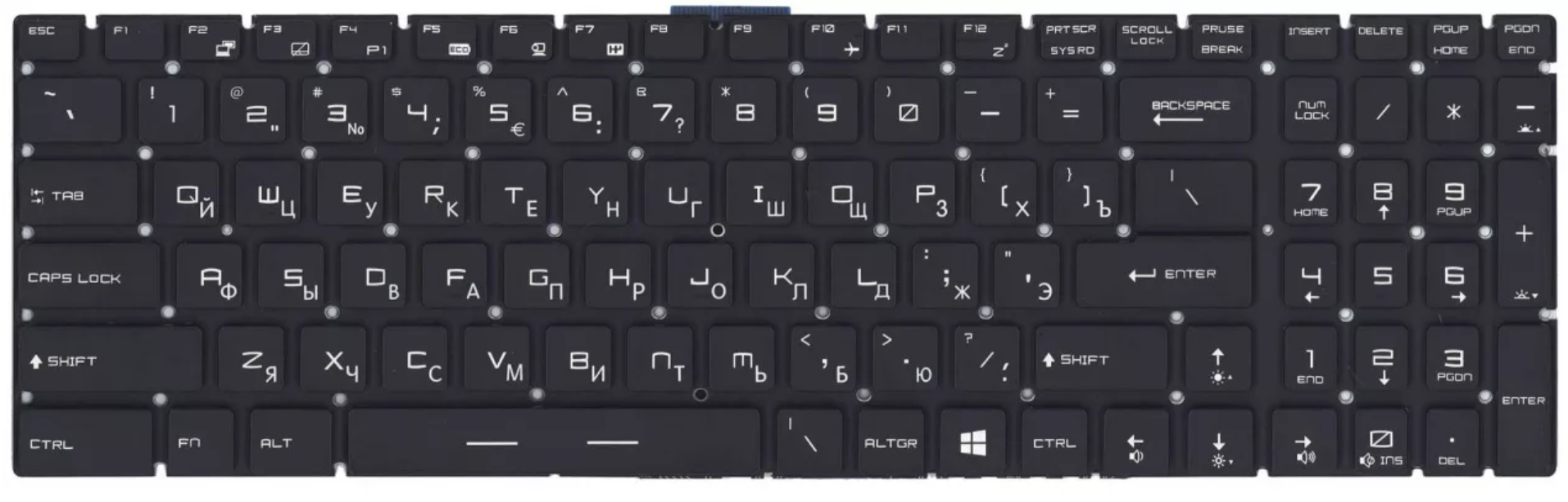 Клавиатура MSI GS60 с RGB подсветкой, OEM