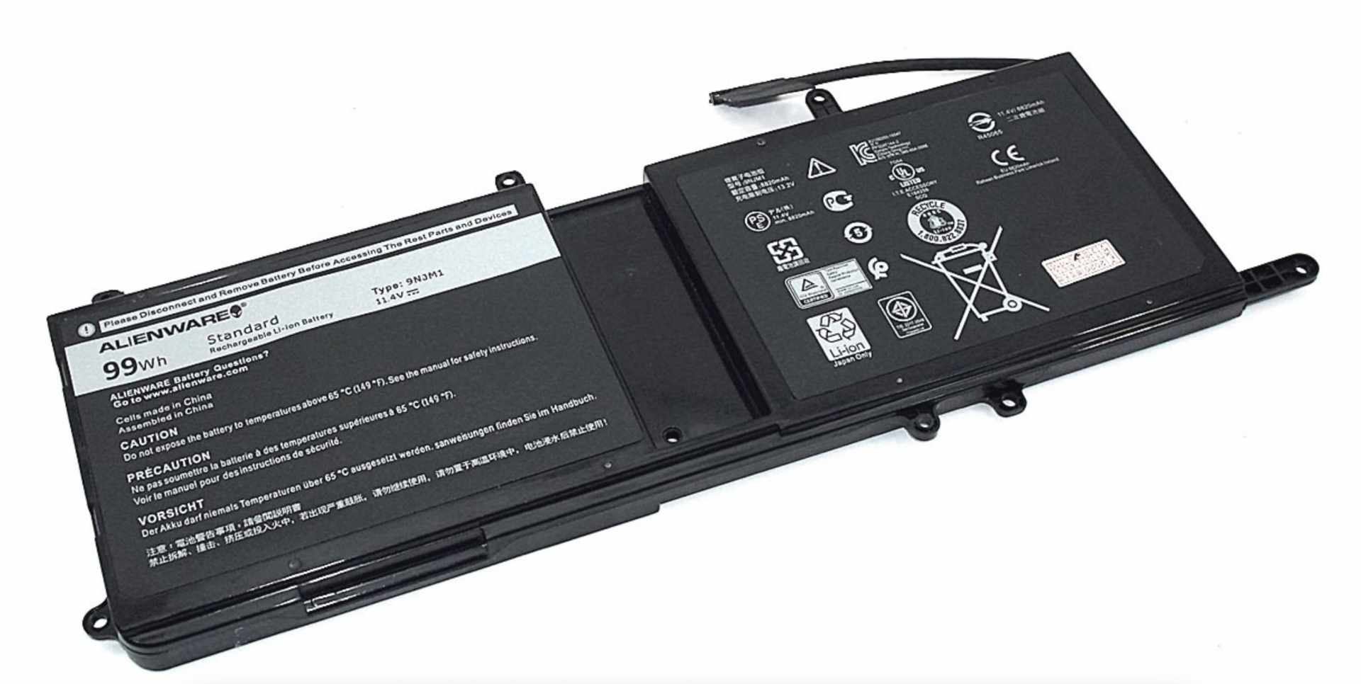 Аккумулятор DEll Alienware 15 11.4V, 99Wh, Original